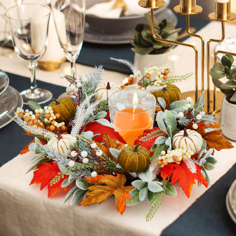 20 couronnes d'automne avec des feuilles d'érable et des feuilles d'oreille d'agneau