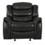 Fauteuil inclinable de conception classique, fauteuil inclinable en polyuréthane et baies noires