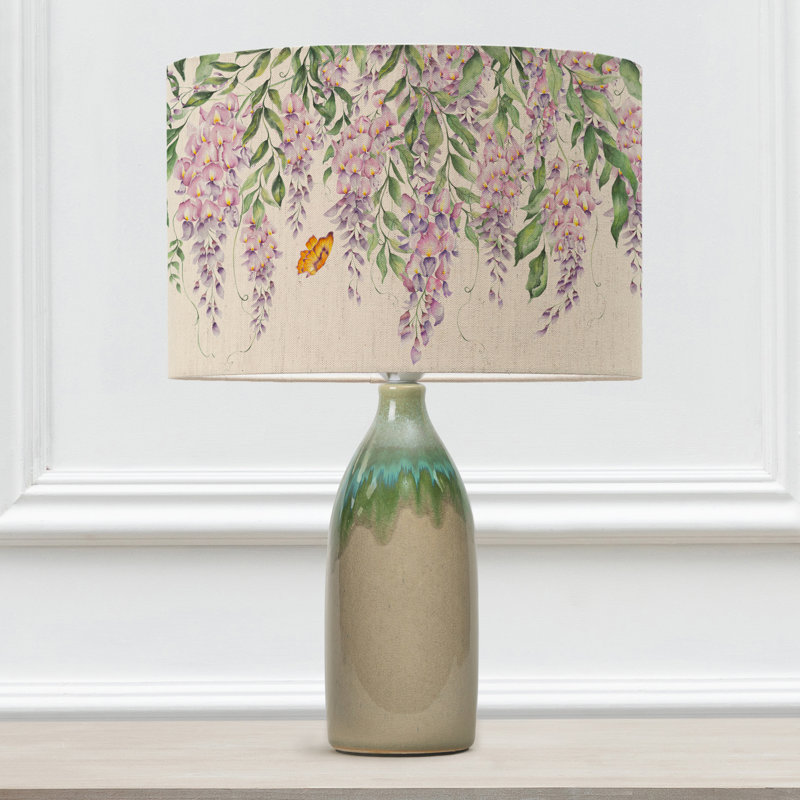 Narvi Jade Table Lamp & Mariposa Eva Purple Shade