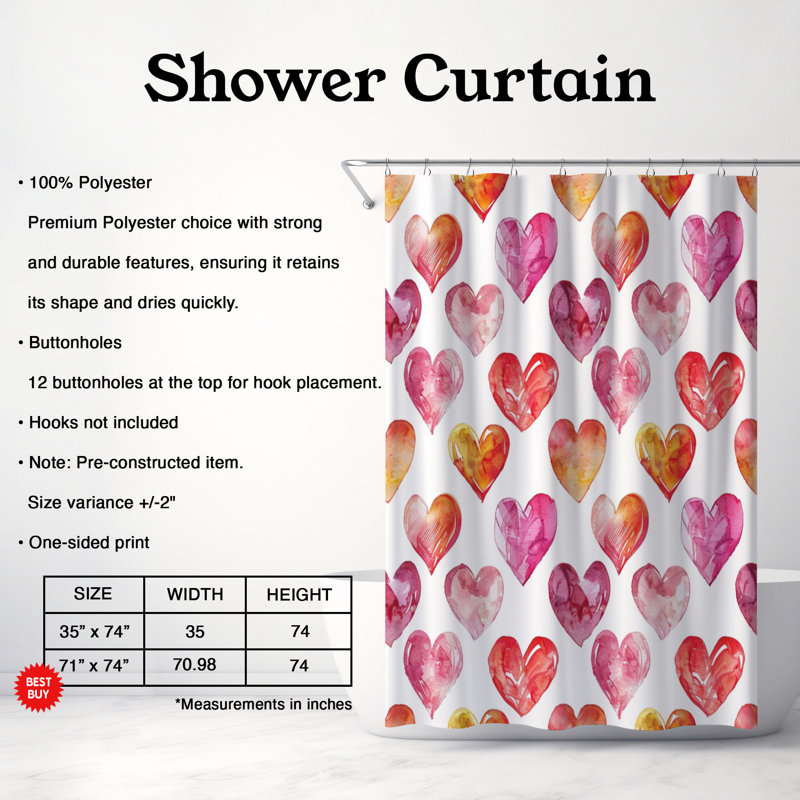 Loving Present - Premium Shower Curtain, 74"H x 71"W