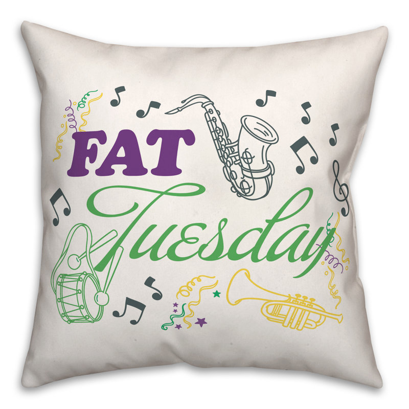 Spun Polyester Reversible Throw Pillow