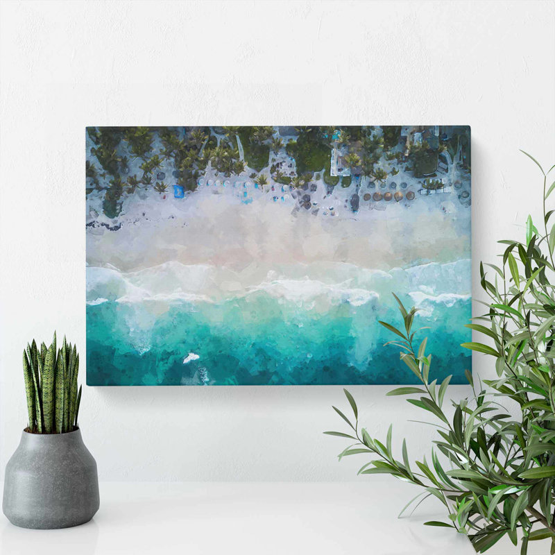 Tulum Mexico Beach - Wrapped Canvas, 50cm H x 76cm W x 3cm D