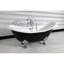 Baignoire sur pattes ovale en fonte 72 pouces Kingston Brass Aqua Eden-34130786