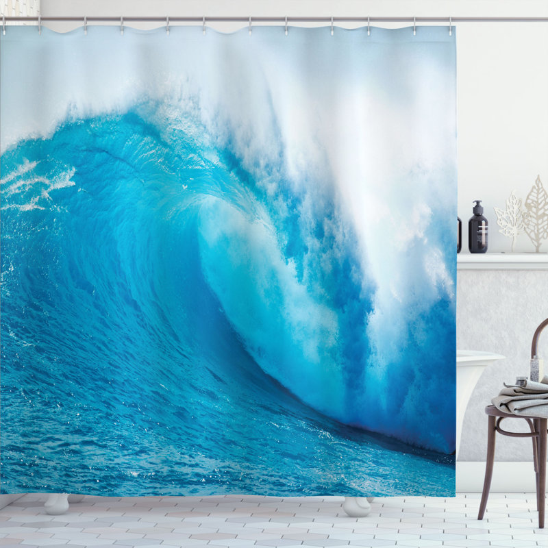 Shower Curtain with Hooks Included, 70" H x 69" W