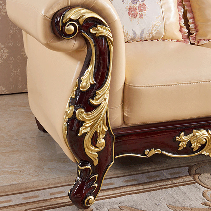 Chaise simple en cuir de style européen