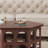 Solid wood coffee table with retro design-107205980