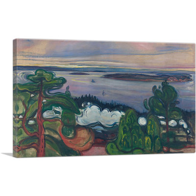 Train Smoke 1900 par Edvard Munch, reproduction d'art sur toile tendue