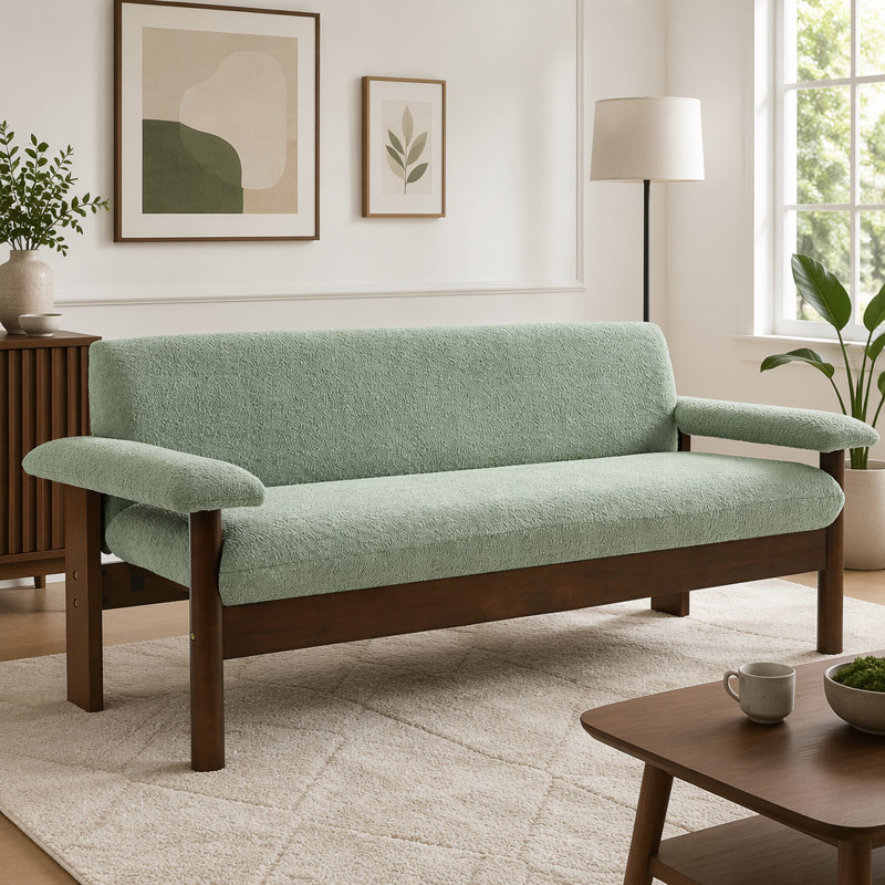 Causeuse 72,8 "avec coussins d'accoudoirs, Vert