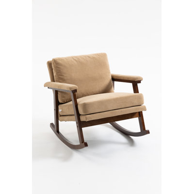 Chaise berçante moderne Mid-Century avec structure en bois