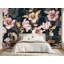 Panneau de papier peint adhésif à fleurs roses et feuilles foncées L 8,33 pi x l 100 po, l 100 po x H 100 po, adhésif en vinyle-384523209-384523223