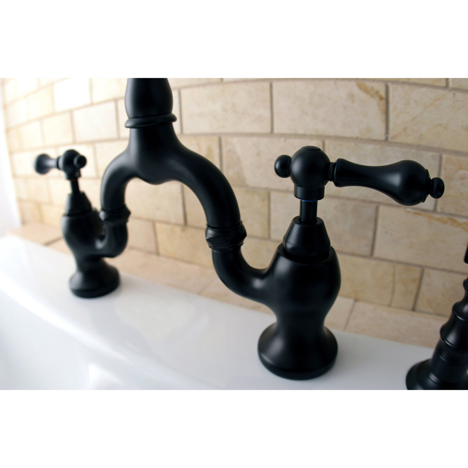 Kingston Brass English Country Bridge Faucet, Oil Rubbed Bronze
