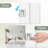 32"x80" Flat 1-Panel Smooth White Primed Molded Hollow Core Sliding Pocket Door with Soft Closet Pocket Door Frame Kits and Stain Nickel Privacy Latch-118663009