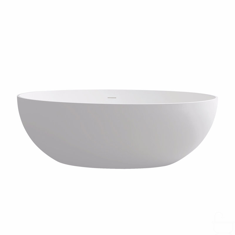 67" Premium Solid Surface Deep Soaking Bathtub