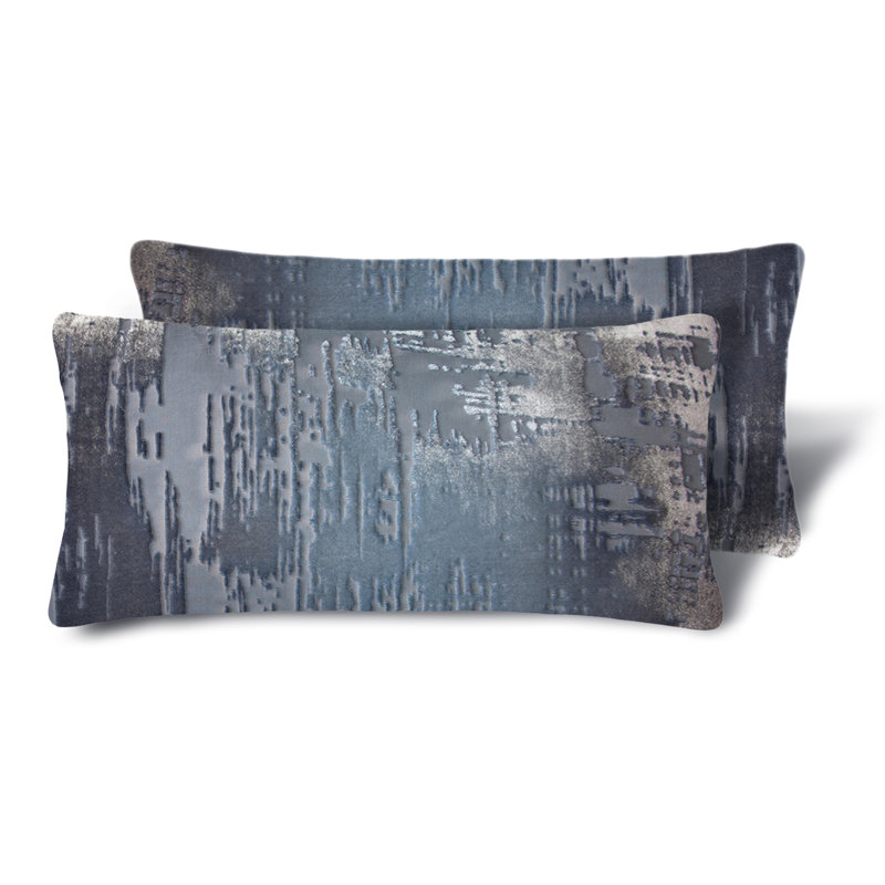 Brush Stroke Lumbar Pillow Cover & Insert, Dusk, 12" H x 24" W