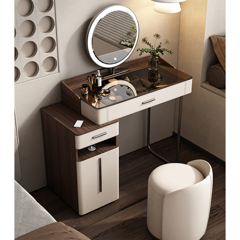 Table de maquillage intégrée avec rangement