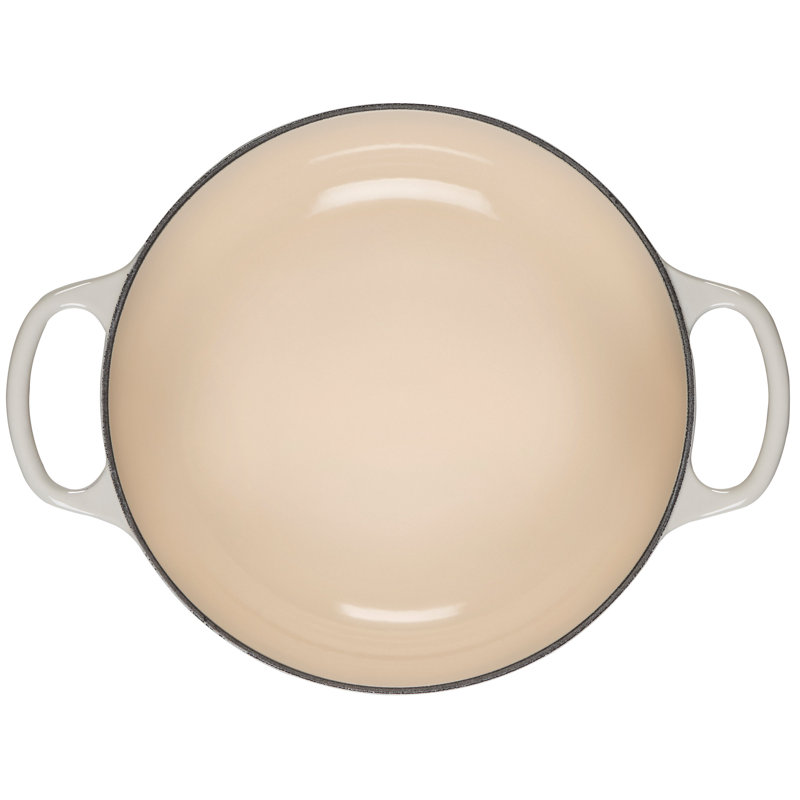 Le Creuset Signature Enameled Cast Iron 3.5 Qt Round Sauteuse with Lid, Meringue