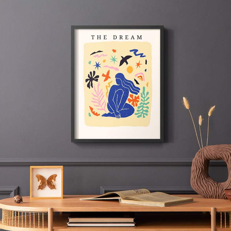 Matisse CECXV, reproduction encadrée - bois massif, Noir, H 14 po x l 11 po