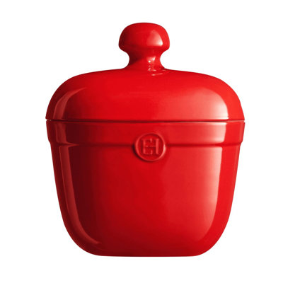 Burgundy Ceramic / Porcelain Jar