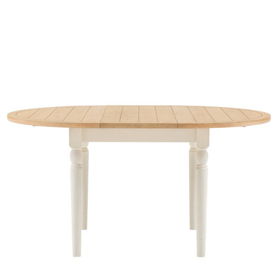 Extendable Oak Solid Wood Base Dining Table