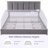 Orwhin Bed Frame 4 Drawers Storage, Upholstered Bed Frame with Velvet Adjustable Headboard Queen Full King Size Platform Bed Wood Support-807684311-807684305