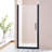 3435.5"W X 75"H Pivot Single Swing Shower Door, Aluminium Alloy In Matte Black, 1/4" (6Mm) Thick SGCC Tempered Clear Glass.