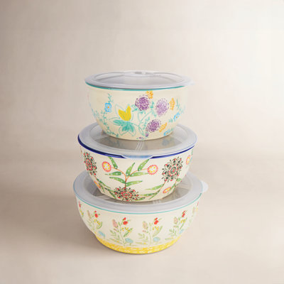 Ella 3-Piece Stoneware Storage Bowl Set