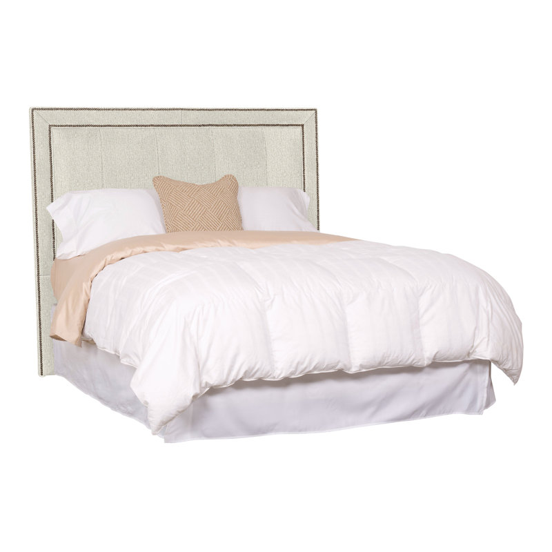 Tête de lit tapissier Hillary / Hank, Chenille Crypton® neige Nomad, Oui