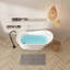 Baignoire autoportante en acrylique: baignoire moderne, bonde en nickel brossé, trop-plein minimaliste, certifié Cupc (115 caractères)