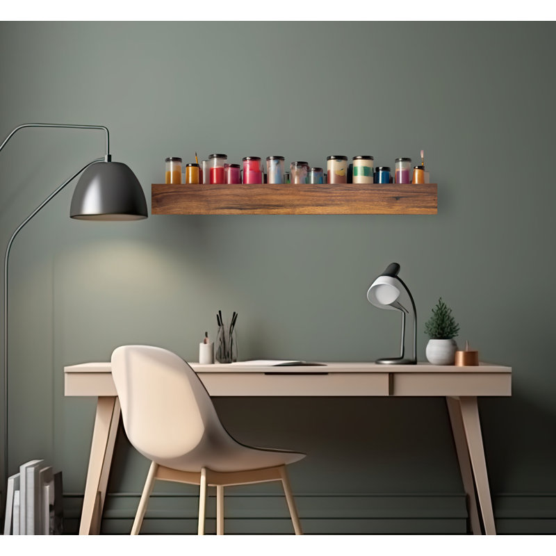 Emerald Lee Walnut Floating Shelf, 6" H x 22" W x 6" D
