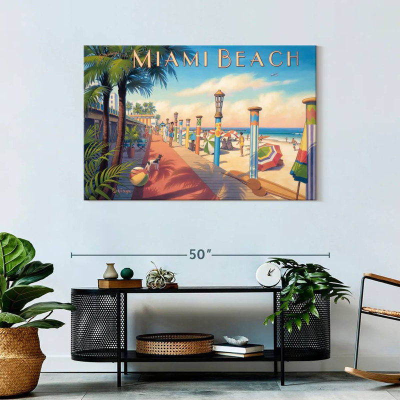 Ravi Greetings From Miami Beach, 30" H x 45" W