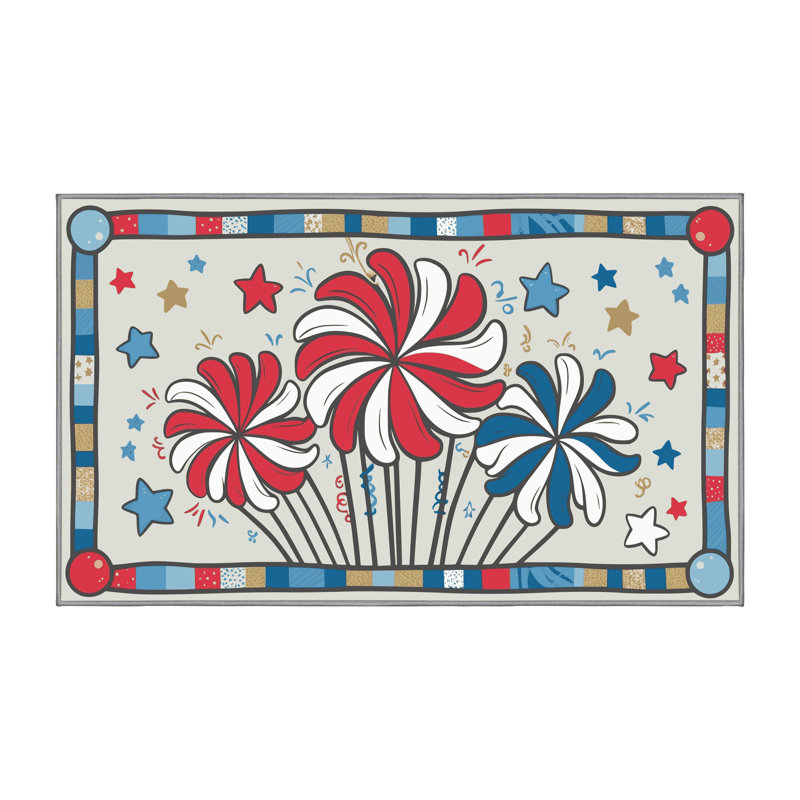 Tapis vacances des fêtes The Holiday Aisle®, Rectangle 2 pi x 3 pi