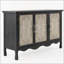 Buffet de ferme noir à 3 portes de 49,2 pouces de largeur avec rangement spacieux et design élégant, parfait pour les intérieurs modernes et rustiques