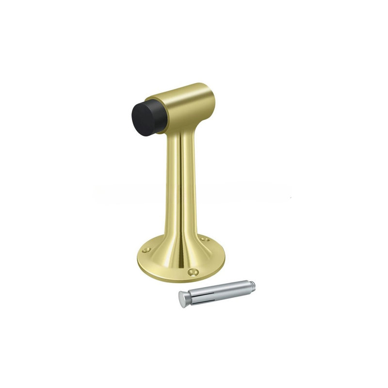 Fixation au sol Deltana DSF600U3, pare-chocs de 6 po, HD, laiton massif en laiton poli, Laiton poli