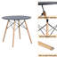 Ensemble de table de salle à manger 5 pièces, table de salle à manger ronde moderne et 4 chaises claires, ensemble de table de salle à manger pour 4, noir-1274675710-1217292490