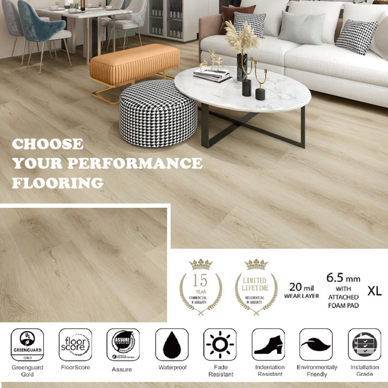 Urban 9 In. X 60 In. 20Mil 6.5Mm Waterproof Rigid Core Luxury Vinyl Plank Flooring, Mist