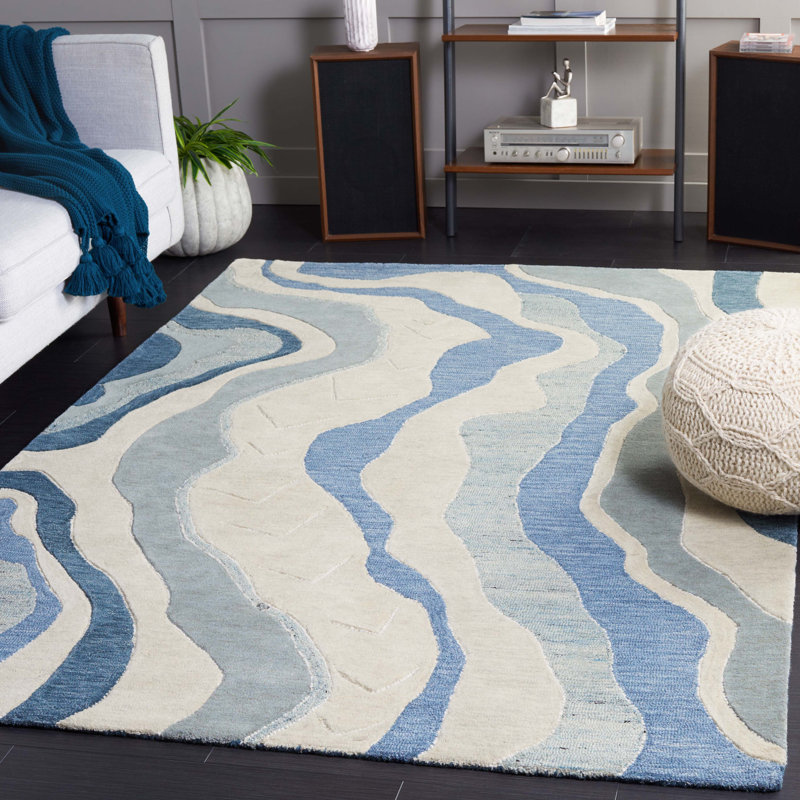 Tapis rectangulaire en laine Rodeo Drive, Rectangle de 5 pi x 8 pi