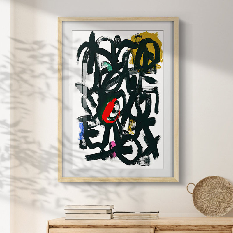 Graffiti Pop I - impression encadrée, H 28,5 po x l 20,5 po, Naturel