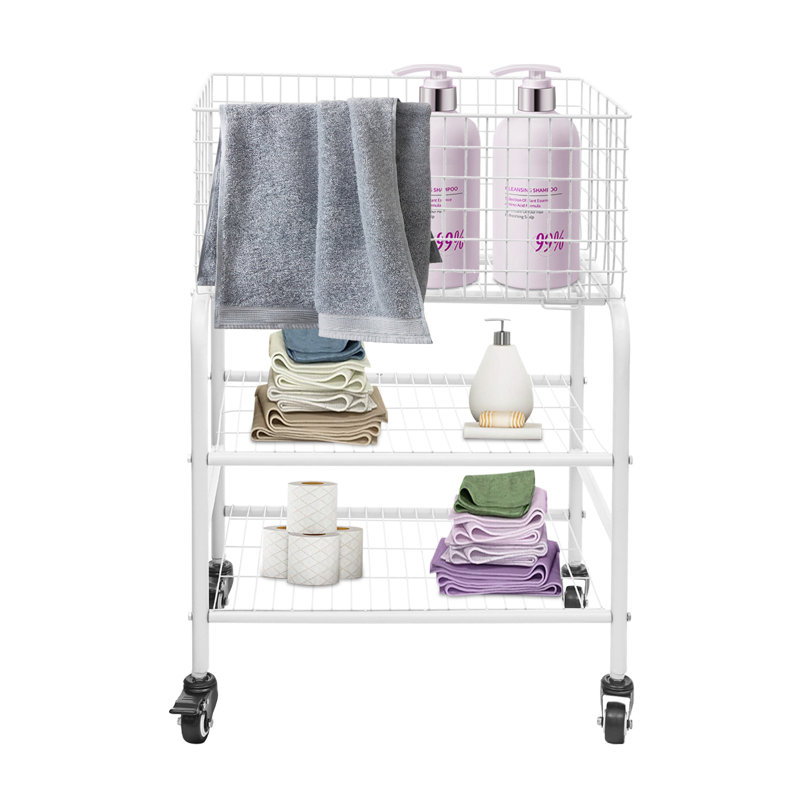 3 Tiers-Garment Storage Cart, White