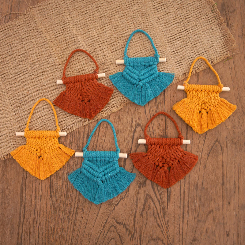 6'' Solid Colour Fabric Holiday Shaped Ornament
