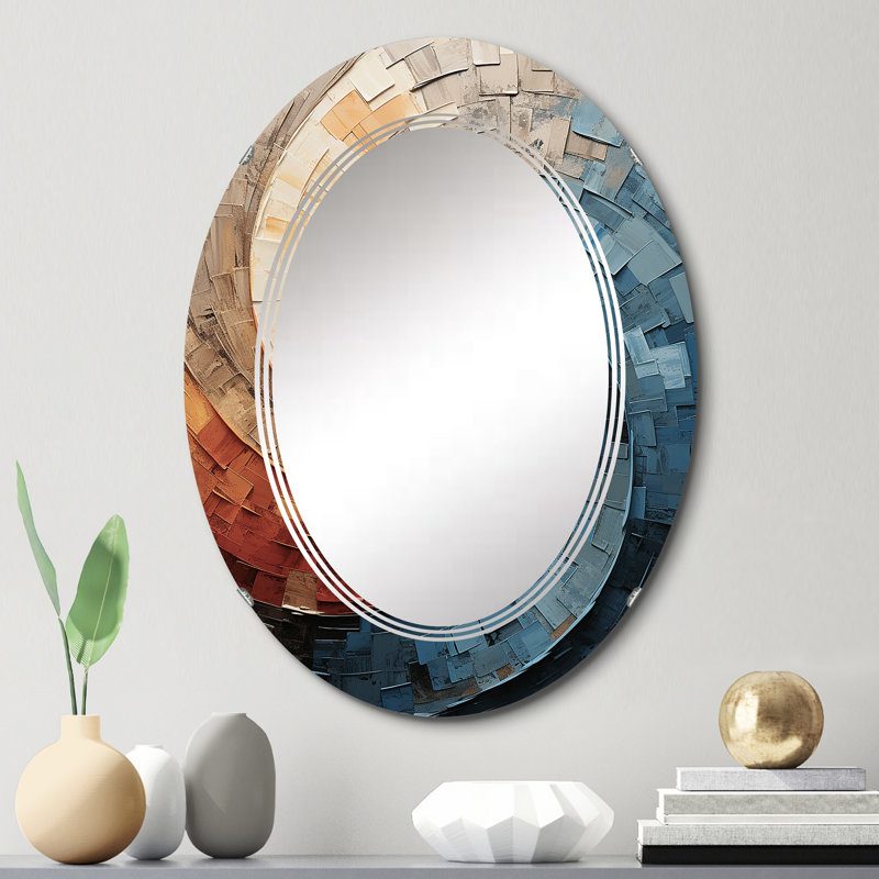 Miroir mural Collage Spiral, abstrait moderne - Collage Spiral, 30 po x 20 po