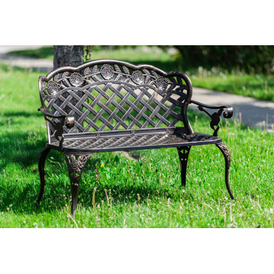 Banc de jardin en treillis Crowe de 42,5 po de longueur