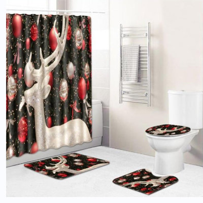 Rideau de douche Jhadiel avec crochets inclus