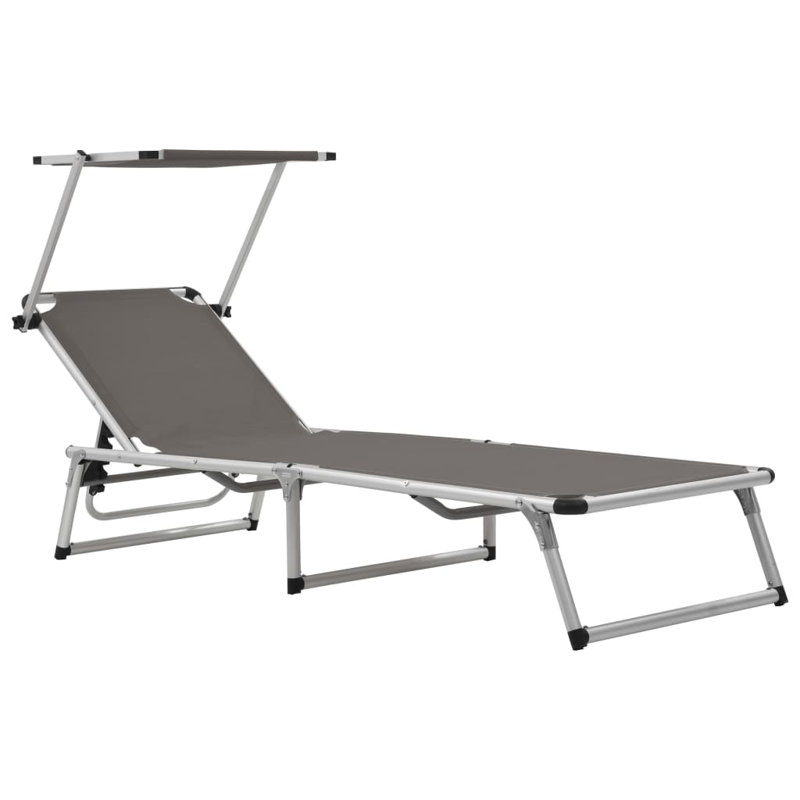 Dolores Reclining Deck Chair, Gray