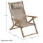 Ensemble de 2 chaises de plage - Chaises pliantes d'extérieur en bois résistantes aux intempéries avec sangles de transport et siège inclinable - Beach Essentials par Lavish Home (Taupe)-88305723