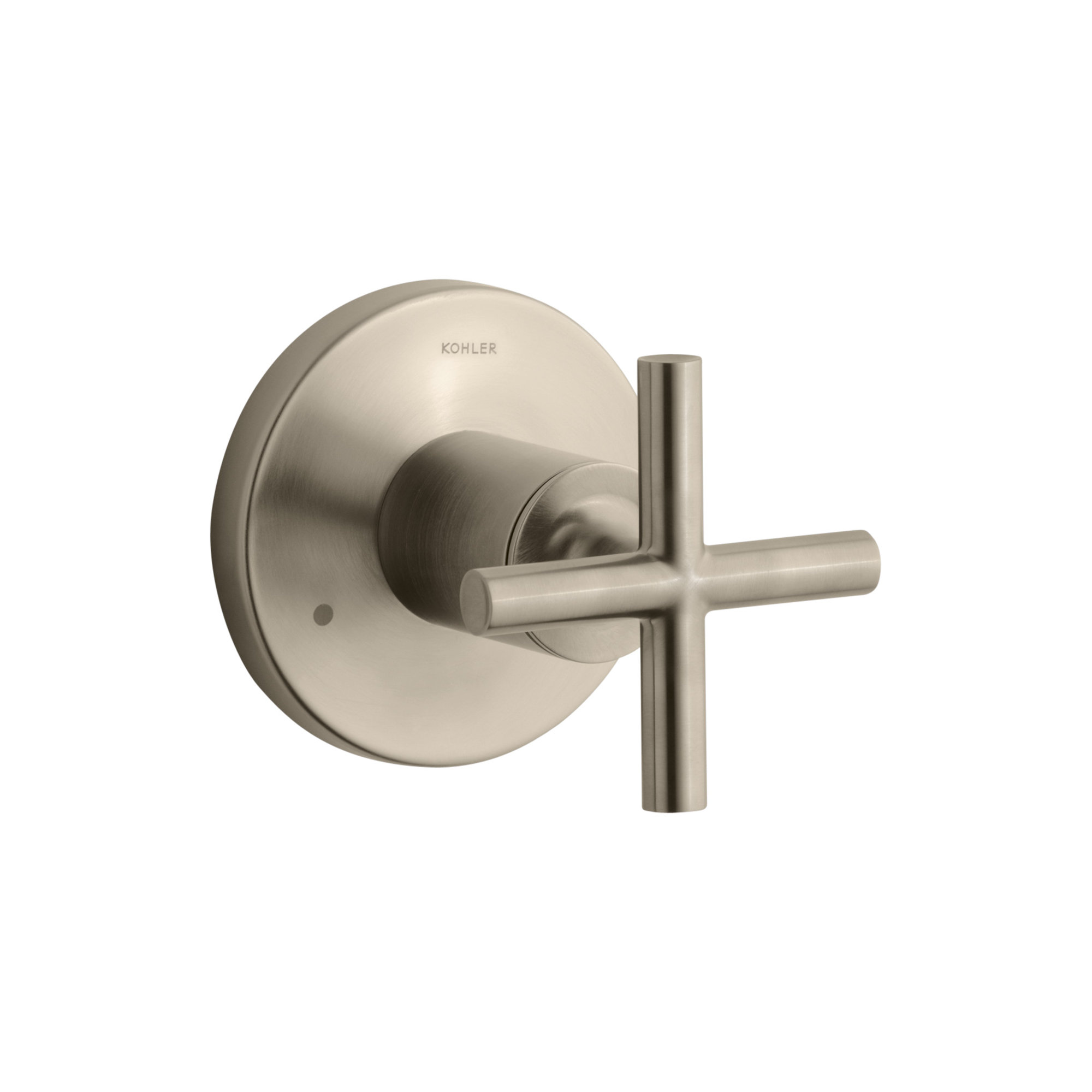 Purist Valve Trim with Cross Handle for Transfer Valve, Requires Valve, Vibrant Brushed Bronze
