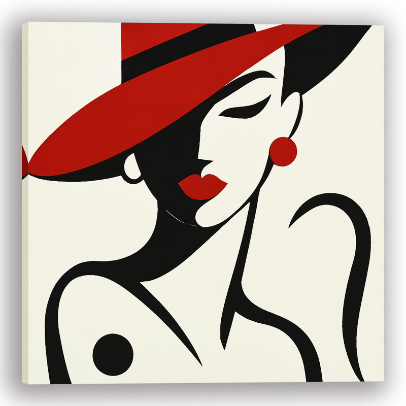 «Scarlet Grace», impression sur toile moderne et glamour
