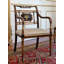 Ladder Back Arm Chair in Cherry/Beige