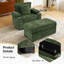 Chaise d'appoint rembourrée avec repose-pieds-474802762