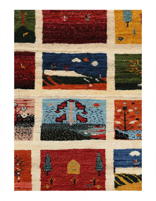 Tapis unique en laine d'agneau 2 pi 11 po x 4 pi 1 po Wilonah Malibu