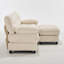Sofa d'angle modulaire en flanelle, canapé d'angle monobloc avec coussins décoratifs